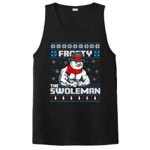 Frosty Swoleman Funny Christmas Workout Gym Weight Lifting PosiCharge Competitor Tank