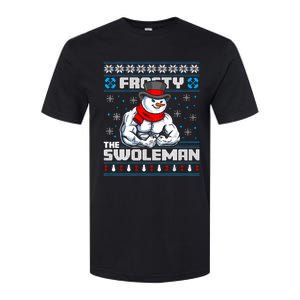 Frosty Swoleman Funny Christmas Workout Gym Weight Lifting Softstyle CVC T-Shirt