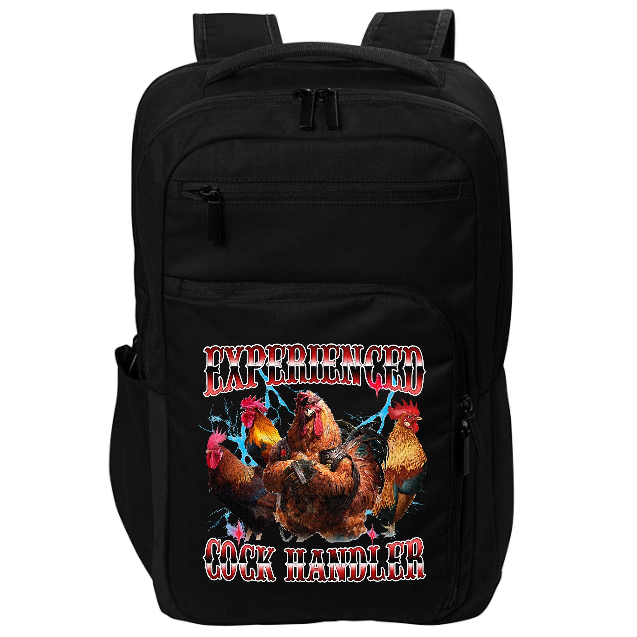 Funny Sayings For Adult Experienced Cock Handler Meme Dank Impact Tech Backpack