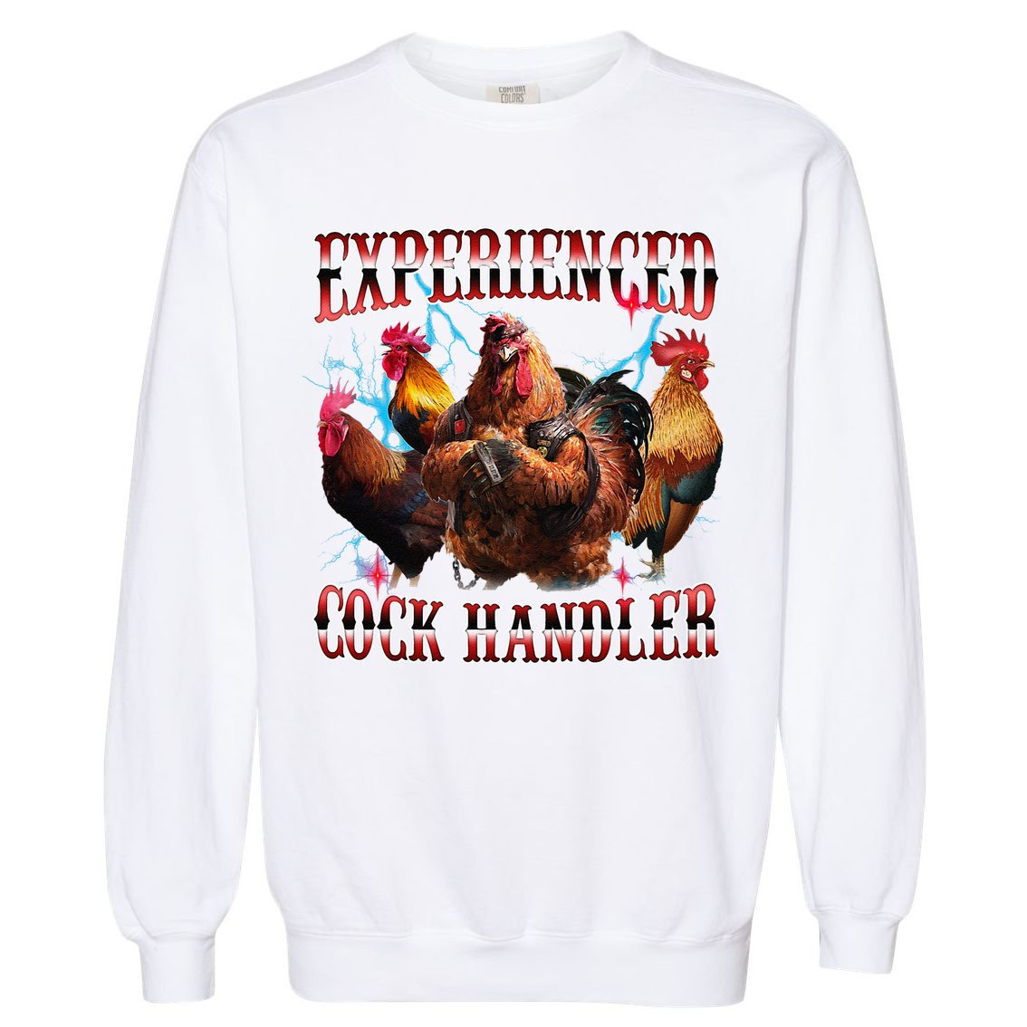 Funny Sayings For Adult Experienced Cock Handler Meme Dank Garment-Dyed Sweatshirt