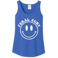 Funny Somebodys Feral Aunt Retro Groovy (Both Side Print) Gift Ladies Essential Tank