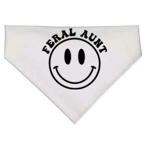 Funny Somebodys Feral Aunt Retro Groovy (Both Side Print) Gift USA-Made Doggie Bandana