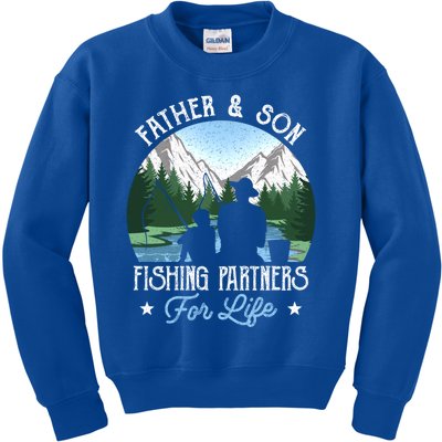 Father Son Fishing Partners Funny Fish Dad Fathers Day Gift Kids Sweatshirt