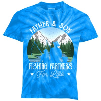 Father Son Fishing Partners Funny Fish Dad Fathers Day Gift Kids Tie-Dye T-Shirt