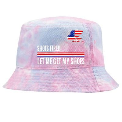 Funny Shots Fired Let Me Get My Shoes Tie-Dyed Bucket Hat