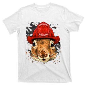 Firefighter Squirrel Fire Department Fireman Squirrel Lover T-Shirt