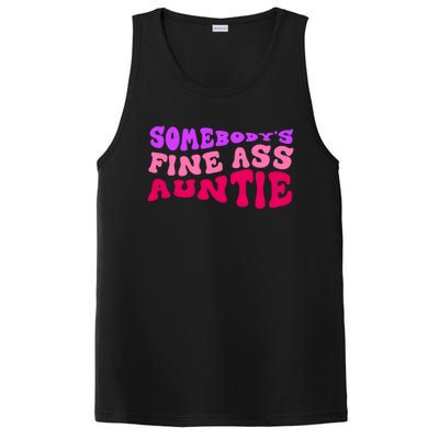 Funny Somebodys Fine Ass Auntie Cute Aunt Mom Saying Quote Funny Gift PosiCharge Competitor Tank