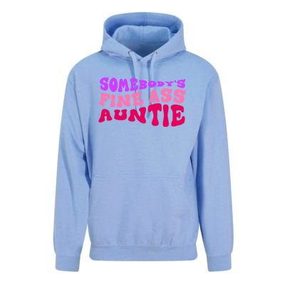 Funny Somebodys Fine Ass Auntie Cute Aunt Mom Saying Quote Funny Gift Unisex Surf Hoodie