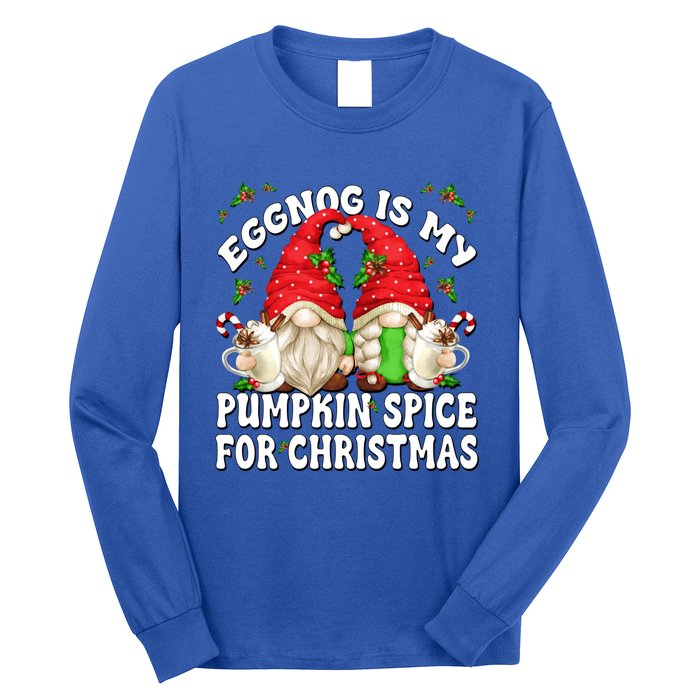 Funny Saying For Pumpkin Spice Lover Cute Christmas Gnome Gift Long Sleeve Shirt