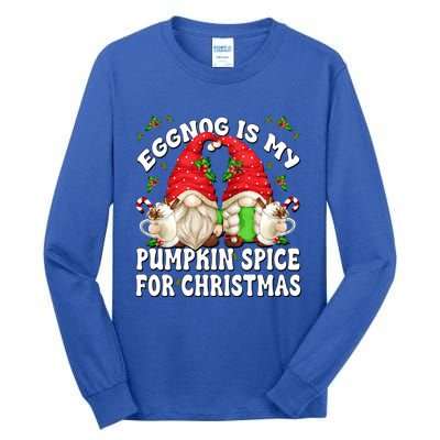 Funny Saying For Pumpkin Spice Lover Cute Christmas Gnome Gift Tall Long Sleeve T-Shirt