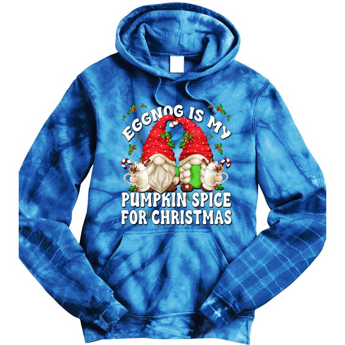 Funny Saying For Pumpkin Spice Lover Cute Christmas Gnome Gift Tie Dye Hoodie