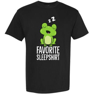 Favorite Sleep Frog Lover Frog Pajama Garment-Dyed Heavyweight T-Shirt