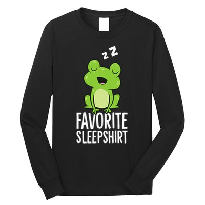 Favorite Sleep Frog Lover Frog Pajama Long Sleeve Shirt