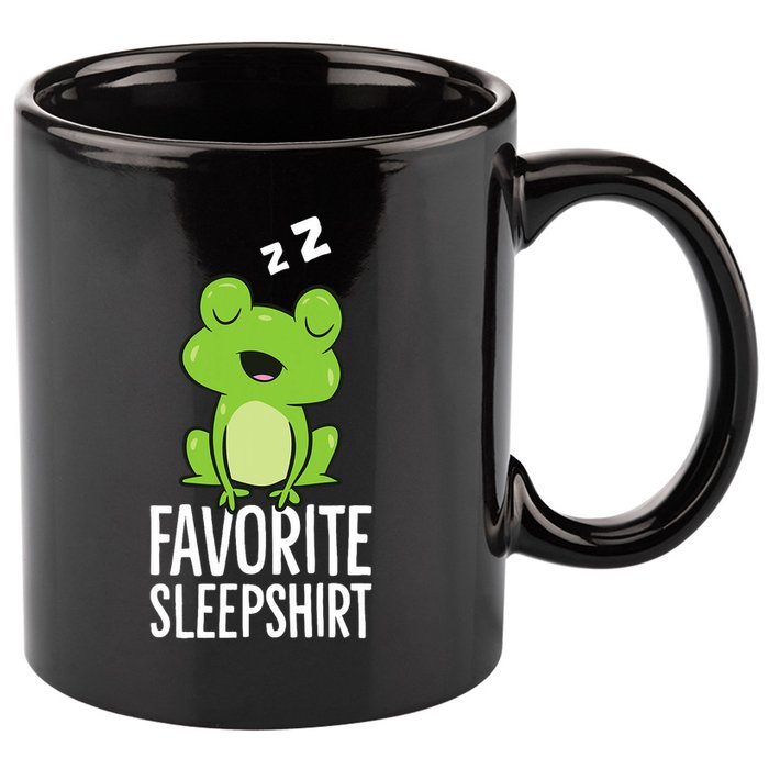 Favorite Sleep Frog Lover Frog Pajama 11oz C Handle Ceramic Mug