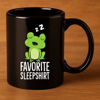 Favorite Sleep Frog Lover Frog Pajama 11oz C Handle Ceramic Mug