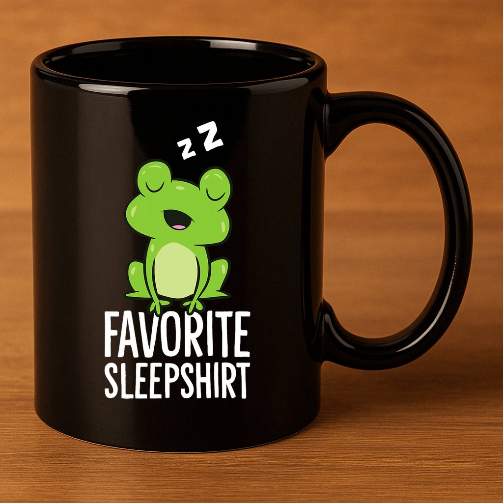 Favorite Sleep Frog Lover Frog Pajama 11oz C Handle Ceramic Mug