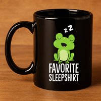 Favorite Sleep Frog Lover Frog Pajama 11oz C Handle Ceramic Mug