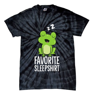 Favorite Sleep Frog Lover Frog Pajama Tie-Dye T-Shirt