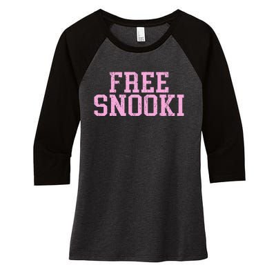 Free Snooki Women's Tri-Blend 3/4-Sleeve Raglan Shirt