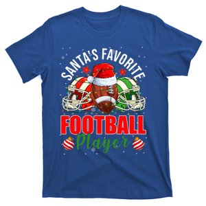 Funny SantaS Favorite Football Player Christmas Lights Xmas Gift T-Shirt