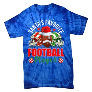 Funny SantaS Favorite Football Player Christmas Lights Xmas Gift Tie-Dye T-Shirt