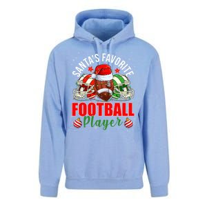 Funny SantaS Favorite Football Player Christmas Lights Xmas Gift Unisex Surf Hoodie