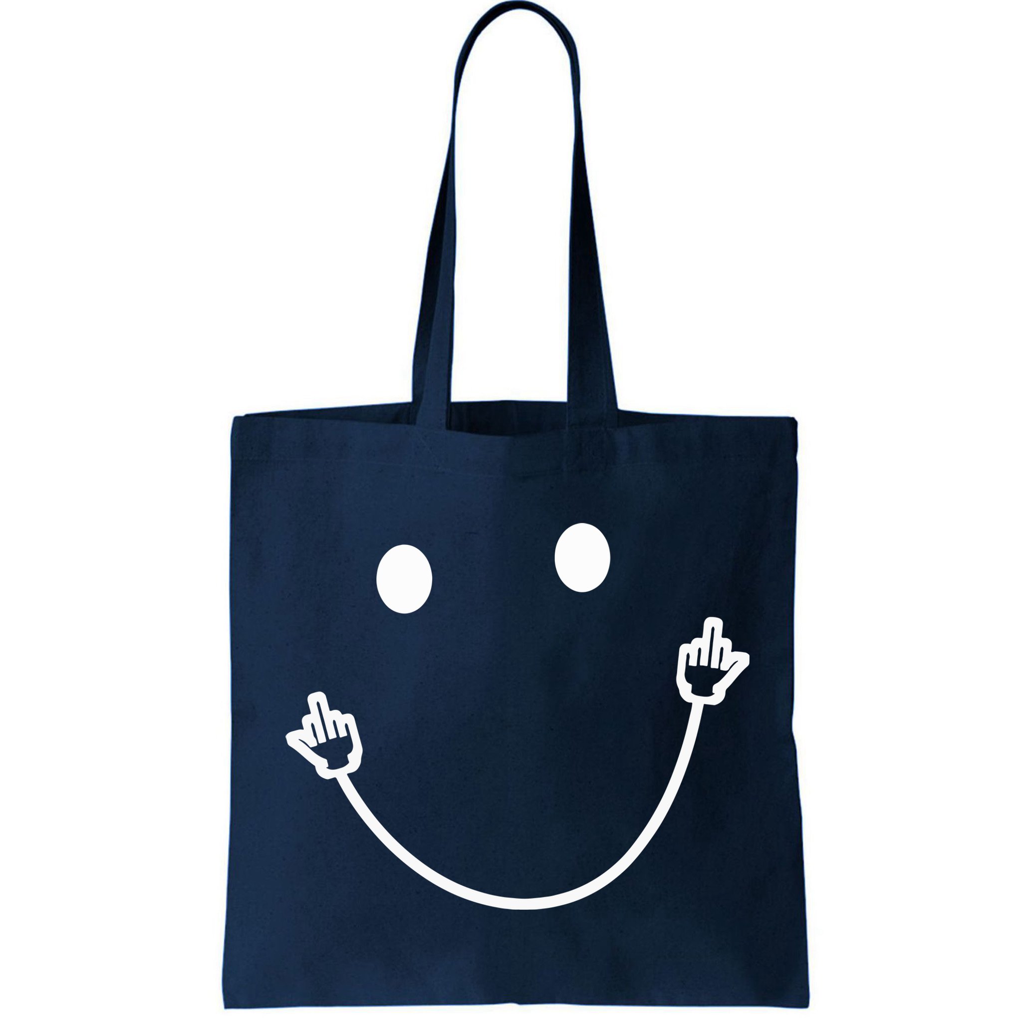 Funny Smile Face Middle Finger Sarcasm Meme Quote Gift Bag
