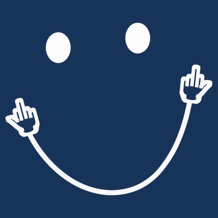 Funny Smile Face Middle Finger Sarcasm Meme Quote Gift Toddler T-Shirt