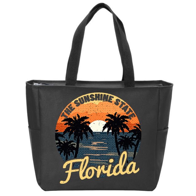 Florida Sunset Zip Tote Bag