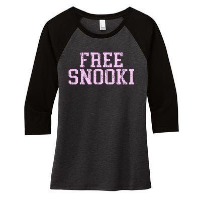 Free Snooki Women's Tri-Blend 3/4-Sleeve Raglan Shirt