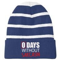 Funny Sarcastic For Women Striped Beanie with Solid Band