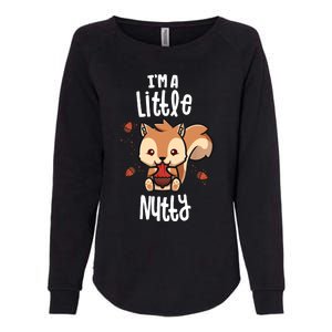 Funny Squirrels For Gift I'm A Little Nutty Womens California Wash Sweatshirt