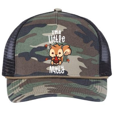 Funny Squirrels For Gift I'm A Little Nutty Retro Rope Trucker Hat Cap