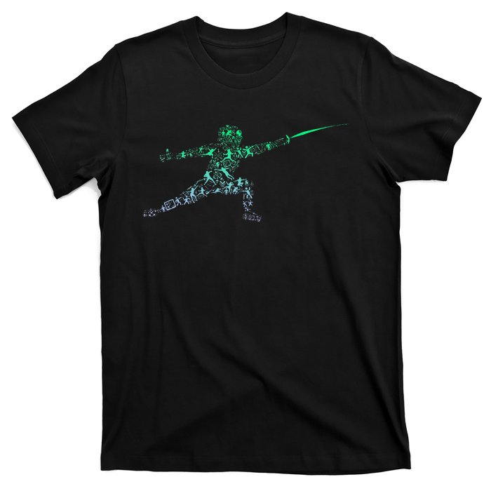 Fencing Stance For Fencer Swordfighting T-Shirt