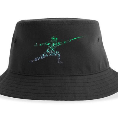 Fencing Stance For Fencer Swordfighting Sustainable Bucket Hat