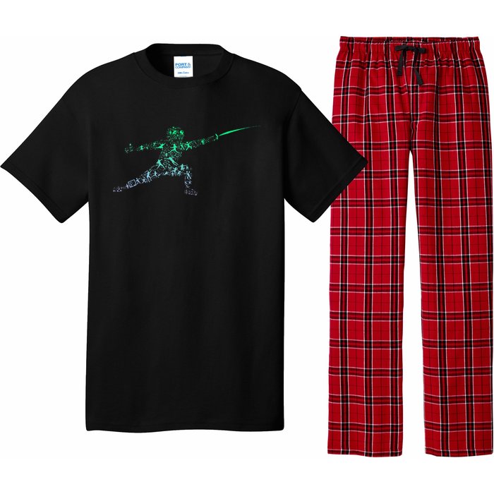 Fencing Stance For Fencer Swordfighting Pajama Set