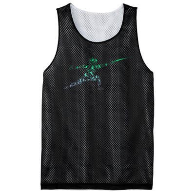 Fencing Stance For Fencer Swordfighting Mesh Reversible Basketball Jersey Tank