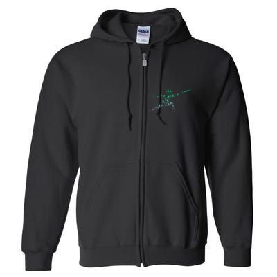 Fencing Stance For Fencer Swordfighting Full Zip Hoodie