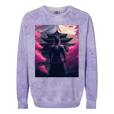 Female Samurai Colorblast Crewneck Sweatshirt