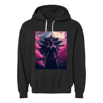 Female Samurai Garment-Dyed Fleece Hoodie