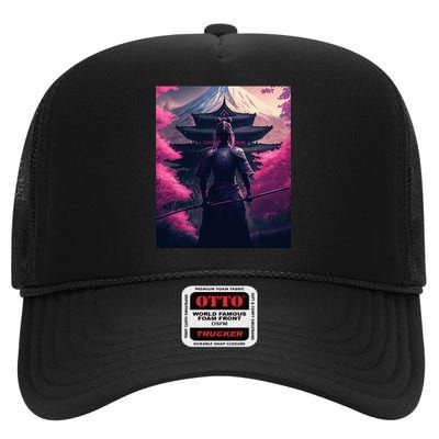 Female Samurai High Crown Mesh Back Trucker Hat