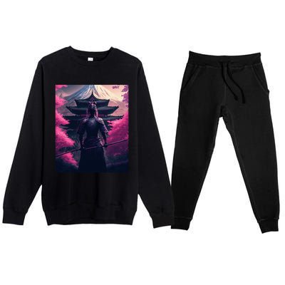 Female Samurai Premium Crewneck Sweatsuit Set