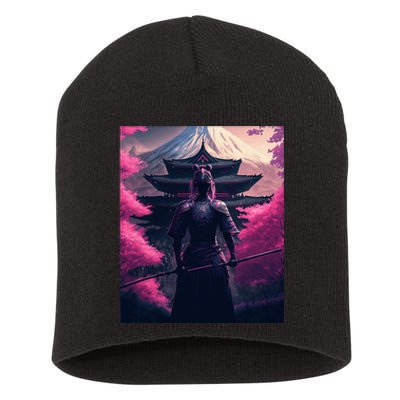 Female Samurai Short Acrylic Beanie