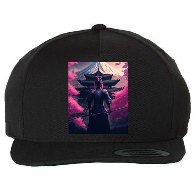 Female Samurai Wool Snapback Cap