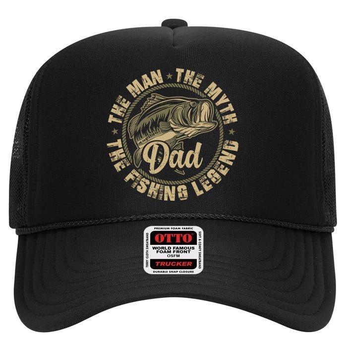 Fishing Shirts For Dad Father Day Fishing Gift For Fisherman High Crown Mesh Back Trucker Hat