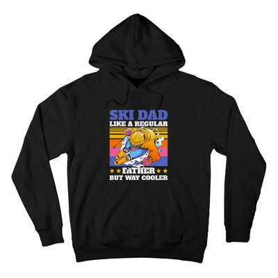 Funny Skiing Father Ski Dad Skiing Gift Hoodie