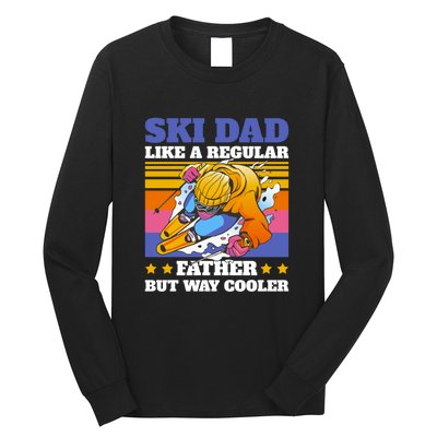 Funny Skiing Father Ski Dad Skiing Gift Long Sleeve Shirt