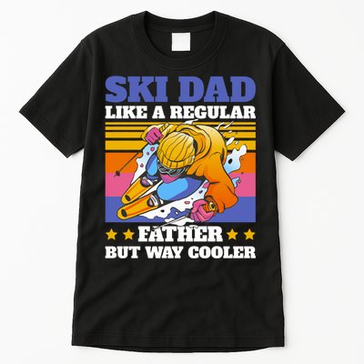 Funny Skiing Father Ski Dad Skiing Gift Tall T-Shirt