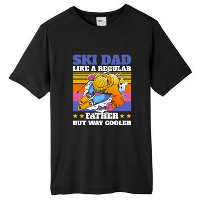 Funny Skiing Father Ski Dad Skiing Gift Tall Fusion ChromaSoft Performance T-Shirt