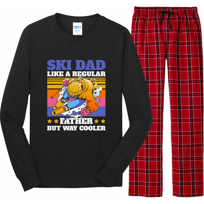 Funny Skiing Father Ski Dad Skiing Gift Long Sleeve Pajama Set